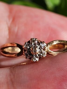 Antique 10kt Diamond Ring Size 6